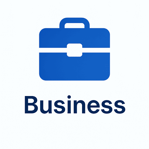 Business icon with briefcase symbol