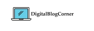 DigitalBlogCorner logo with a blue laptop icon and text