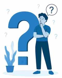 Man thinking with question mark illustration for DigitalBlogCorner blog content